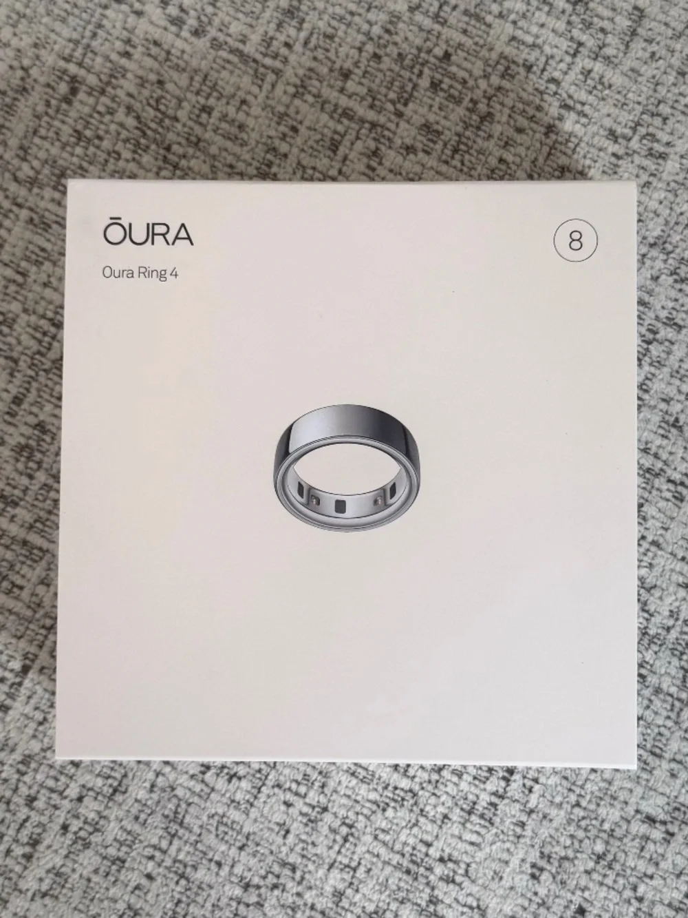 Oura Ring Gen 4 Smart Ring Silver Size 8 New Sealed in Box